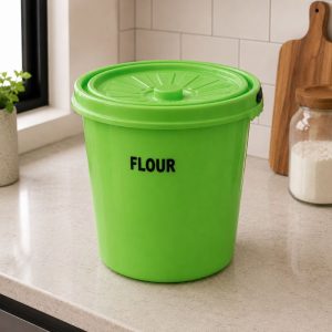 1372-otm-12l-rnd-flour-bucket-12l-green